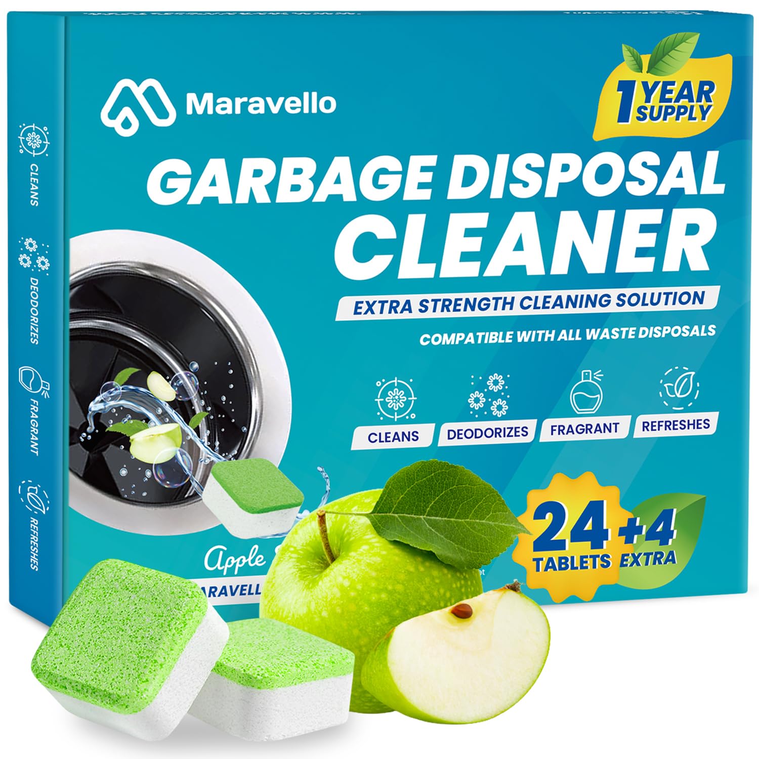 Amazon.com: Maravello Garbage Disposal Cleaner and Deodorizer 28